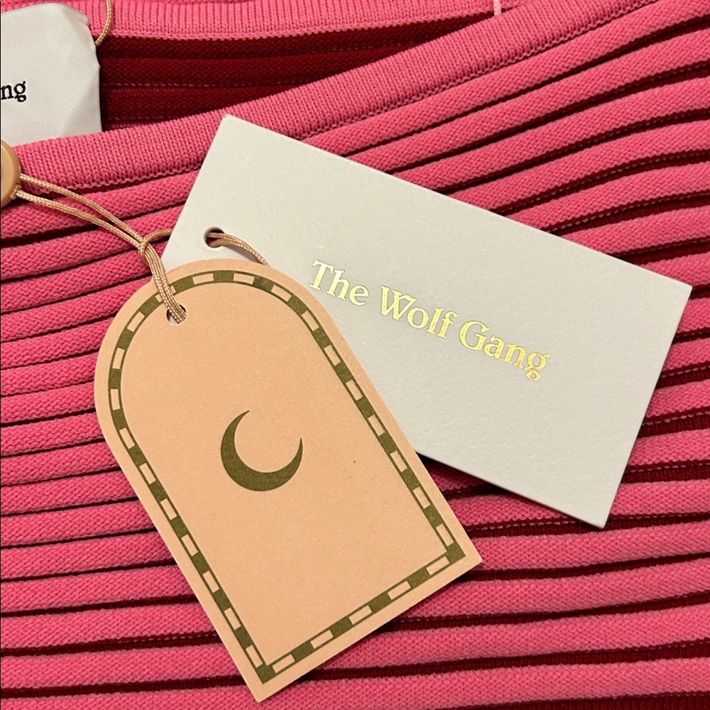 The Wolf Gang Sunmor Knit Maxi Dress In Candy Stripe NWT Size Medium Bodycon - Picture 13 of 15